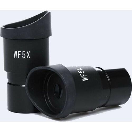 WF 5X / 20mm Stereo Microscope Eyepiece with Rubber Eye Guards Mounting Size 30.5mm