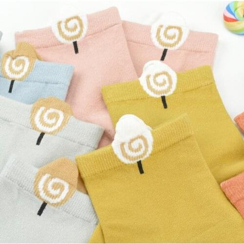 Yishine 10 Pair Spring Summer Lollipop Hat Sheep Pattern Casual Women Socks
