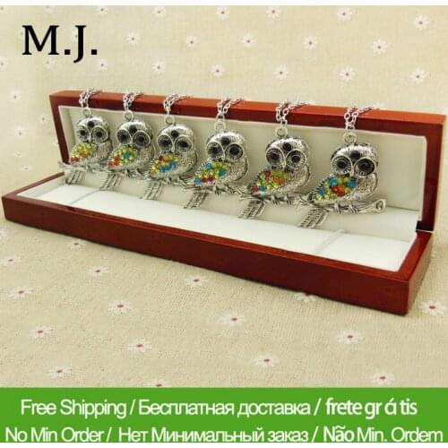 New Cute Girls Vintage Crystal Owl Pendants Necklaces For Women Retro Owl Chain Necklaces Female Jewelry Gifts Bijoux