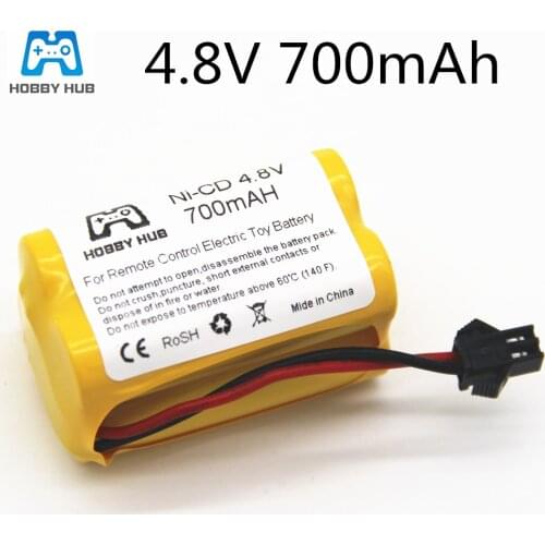4.8v 700mah Rechargeable ni-cd aa 4.8v bateria 4.8v nicd ni cd battery pack 4.8v 800mah for RC boat model car toy