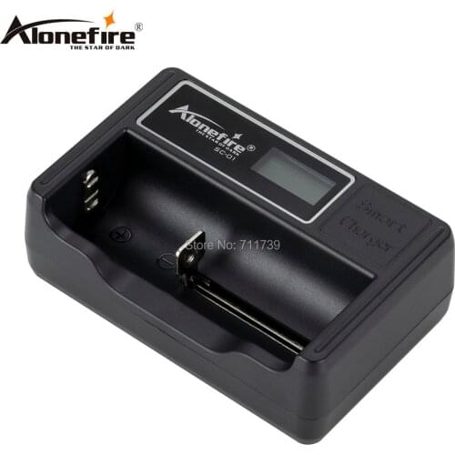 AloneFire SC-01 battery charger LCD Screen Intelligent li-ion 18650 14500 16340 26650 AAA AA USB Smart Battery Charger