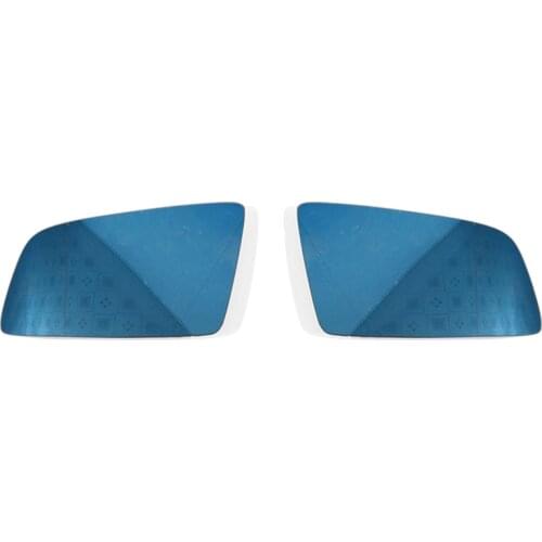 Auto Wide Angle Left Right Blue Heated Wing Rear Mirror Glass For BMW 5-Series E60 E61 2004-2009 51167065081 51167065082