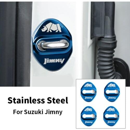 Car-Styling Auto Car Door Lock Cover Emblems Case For Suzuki Jimny Badge Stickers Accessories Car Styling