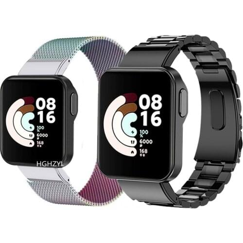 Bracelets For Xiaomi Mi Watch Lite Metal Strap Stainless Steel Mesh Watch Strap Band For Xiaomi Watch Lite Correa Accessories