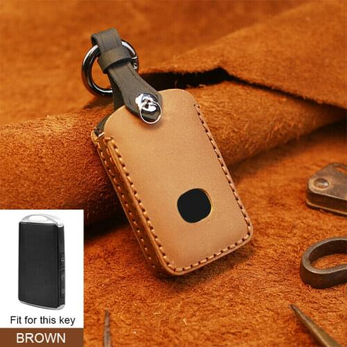 Genuine Leather Key Case Cover Holder For Mazda 3 Alexa CX4 CX5 CX8 2019 2020 Accessories