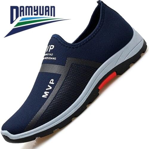Summer Mesh Men Shoes Lightweight Sneakers Men Fashion Casual Walking Shoes Breathable Slip on Mens Loafers Zapatillas Hombre