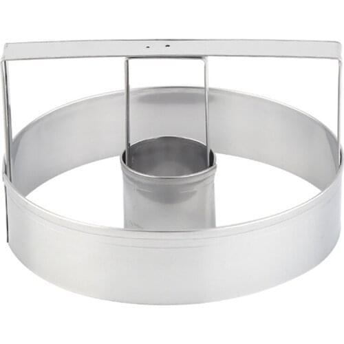 Stainless Steel Round Biscuit Mold, Press One-Piece Molding, Cookie Cutter Mold, DIY Baking Tools 5Pack