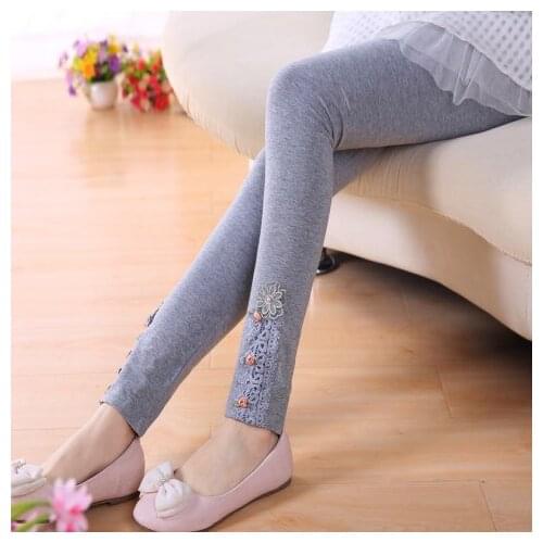 Girls Legging Kids autumn spring Clothes Children Skinny Pencil Pants for Baby Girls Leggings flowers 110~160