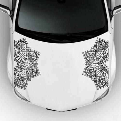 Mandala In Half New Design Car Decal Ornament Moroccan Yoga Theme Studio Car Sticker B927
