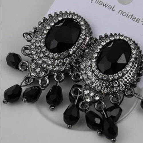 2021 New Ear Studs Rhinestone Wear-resistant Anti-rust Charming Women Faux Crystal Shiny Earrings for Dating Wedding Banquet