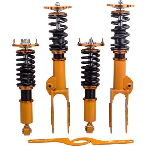 Front Rear Coilovers Coil Shocks for Porsche Cayenne Turbo S Sport 4.5L 4-Door 2009-2010 Adjustable Height