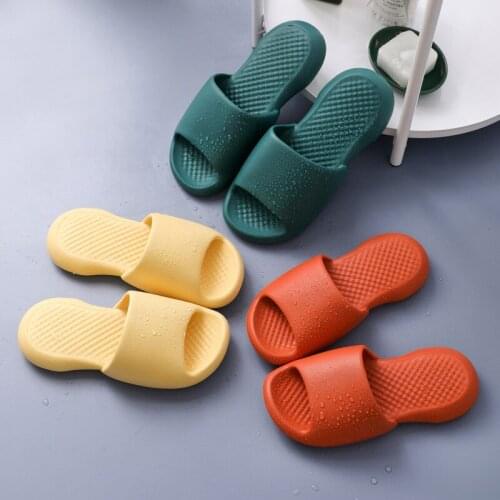 Couple Home Thick Platform Slippers Summer Beach Eva Soft Sole Slide Sandals Leisure Men Ladies Indoor Bathroom Anti-slip Shoes
