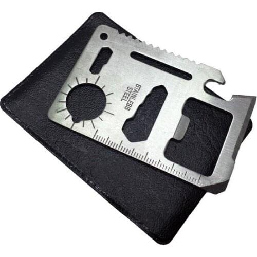 Modern Stainless Steel Emergency Card Survival Kit 11 Function design product