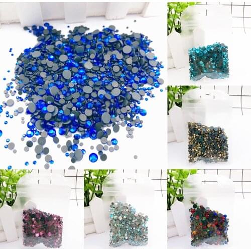 New Packing 1000PCS Mix SS6-SS30 Many Colors DMC Hotfix Rhinestones Iron-on Glass Strass стразы HotFix Rhinestones Wedding Dress