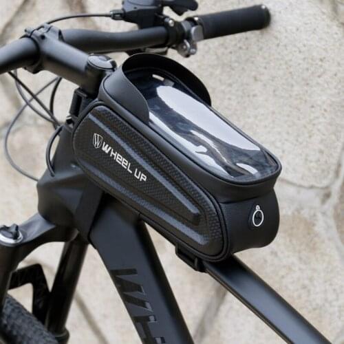 Waterproof Bike Bag Bicycle Front Top Tube Bag Reflective 7.0in Touchscreen Phone Case Holder Cycling Pouch Bike Accessories