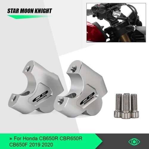 Motorcycle Handlebar Riser Bar Mount Handle Clamp 28mm 1 1/8" For Honda CB650R CBR650R CB650F 2019 2020 CB650 Extend Adapter