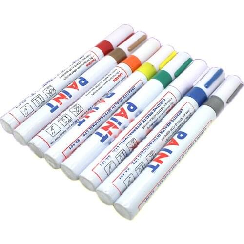 1 pcs 8 Colors Waterproof Car Motorcycle Tyre Tire Tread Rubber Metal Permanent Marker Description Beauty Paint Wheel Pen
