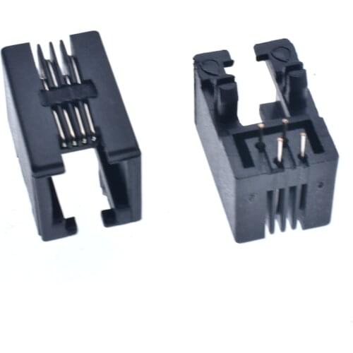 100pcs/lots RJ11 95001-4P4C 4P4 RJ10 socket black phone socket 4P4C socket telephone socket Hot New RJ10 telephone socket RJ11