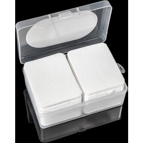 180/200 Pcs Eyelash Glue Bottle Mouth Wiper Lint-Free Paper Cotton Wipes Prevent Clogging Glue Cleaner Pads With Box Makeup Tool