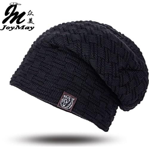 2016 Beanies Knit Mens Winter Hat Caps Skullies Bonnet Winter Hats For Men Women Beanie Fur Warm Baggy Wool Knitted Hat WM052