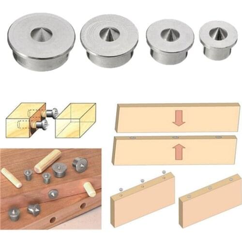 4Pcs Dowel and Tenon Center Points Pins Set Locator Punch Dowel Joint Alignment Tool 6/8/10/12mm
