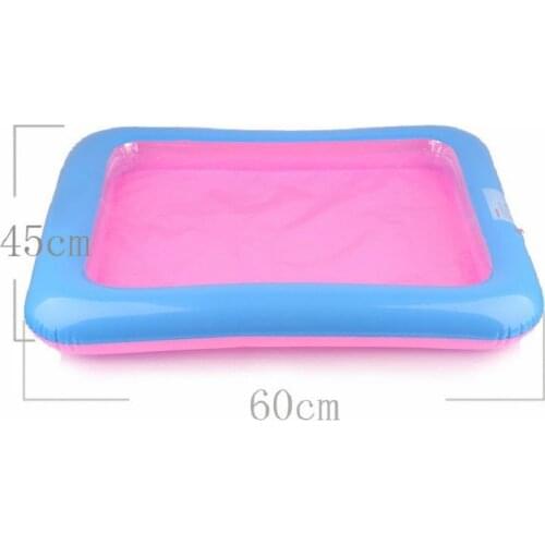60x45cm PVC Inflatable Sand Cushion Portable Sand Tray for Kids Fishing Swimming Pool