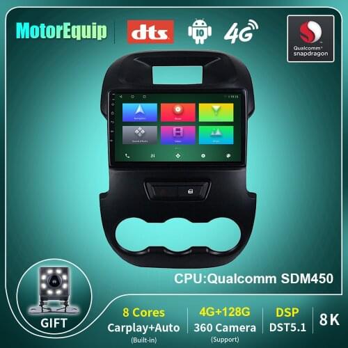 EKIY GT Android 10.0 HiFi DSP Car Radio Stereo Video Multimedia Player For Ford Ranger 2011-2016 4G WiFi 2 Din Car Radio no dvd