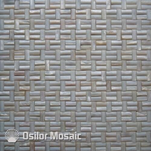 White color natural Chinese freshwater shell convex seamless mother of pearl mosaic tile for bathroom decoration wall tile