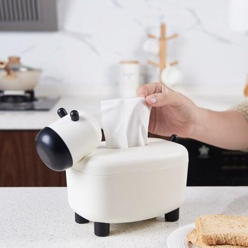 Household cute cartoon tissue / toothpick assembly storage box tissue box roll paper pumping universal box desktop finishing box