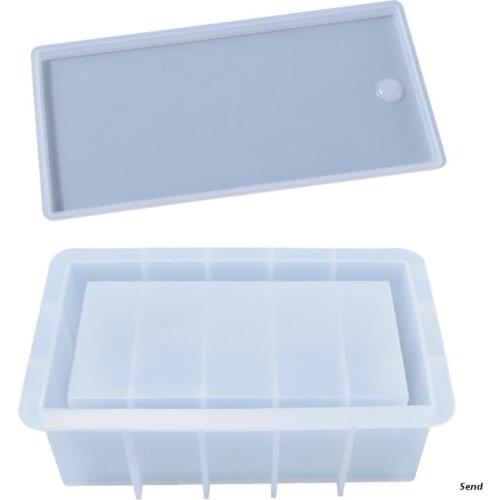 Dominoes Box with Lid Epoxy Resin Mold Chess Tissues Napkin Storage Case Silicone Mould DIY Crafts Jewelry Holder Mold