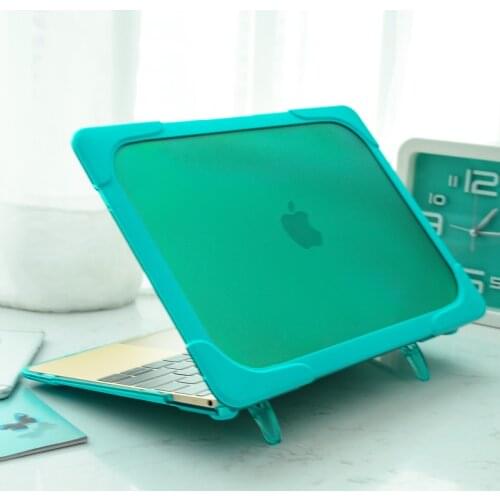 Dual Layer Heavy Duty Bumper Cover for Macbook 12 Case with Retina Display A1534 A1931 model for Mac Book 12 Foldable Stand Case