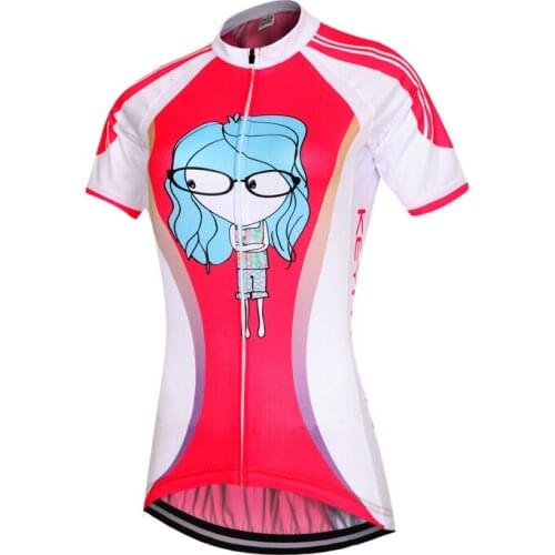 KEYIYUAN2021 Womens Short Sleeve Cycling Jersey Road Mountain Bike Shirt Triathlon Camisa Time Maglia Ciclismo Trikot