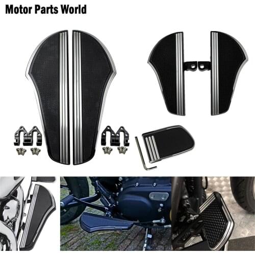 Motorcycle Front&Rear Floorboards Kit Foot Board Pedal Footpegs Brake Pedal Cover For Harley Dyna Touring Street Glide Softail