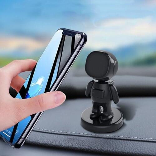 Creativity Astronaut Sucker Magnetic Patch Phone Holder For iPhone 12 Samsung S21 Huawei Mate 40 Mi 11 Desktop GPS Car Bracket