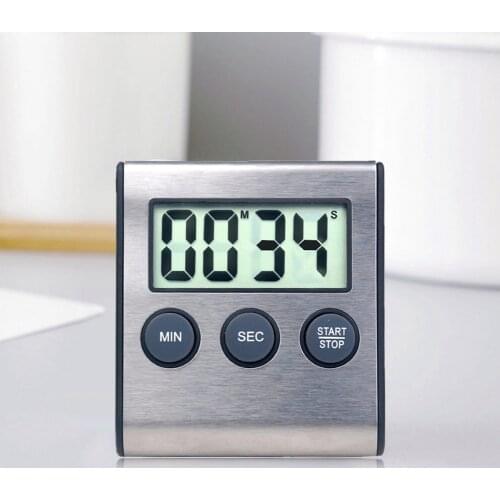 Kitchen Timer Digital Magnetic Digital Chronometer LCD Digital Screen Alarm Magnet Clock Cooking Count Up Countdown Stopwatch
