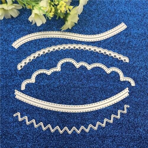 Metal Cutting Dies Stencil for DIY 5pcs/Set Decorative Cards Edge Scrapbooking Album Embossing Paper Cards Crafts Die Cuts