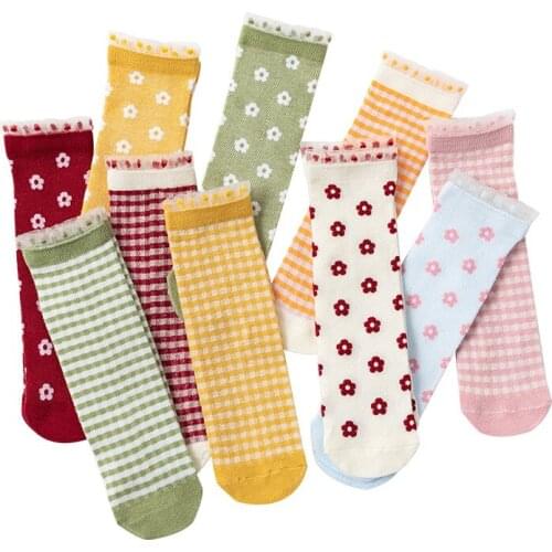 Cute Floral Baby Girl Socks Summer Mesh Korean Style Knee High Socks Thin Breathable For Toddler Girl Soft Cotton Kids Socks
