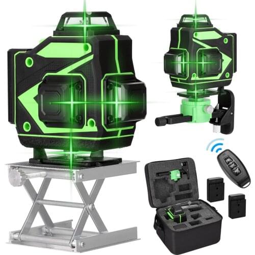 Multifunctional 16 Lines Laser Level Self-test Calibration Function Vertical Horizontal Lines with 3° Self-leveling Function