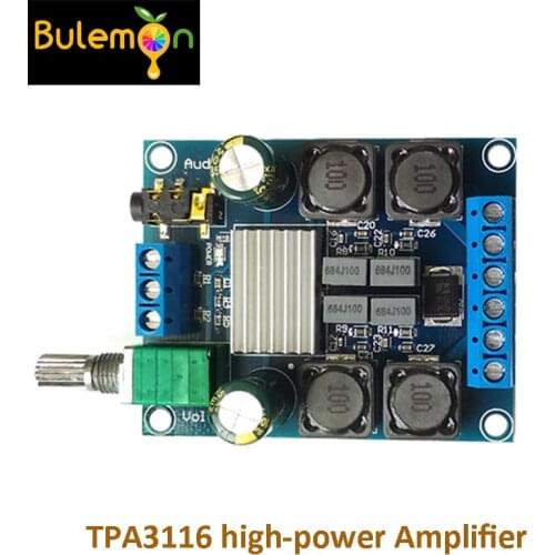 High-power Digital Power Amplifier Board TPA3116 Audio Amplifier Power Amplifier Module 2-channel 2*50W