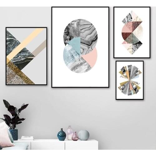 Marble Arrow Geometry Wall Art Canvas Nordic Posters and Prints Abstract Painting Wall Picture for Living Room Home Decoration