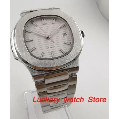 The New 39mm no logo white dial luminous mens watch saphire glass Automatic wrist watch-BA147