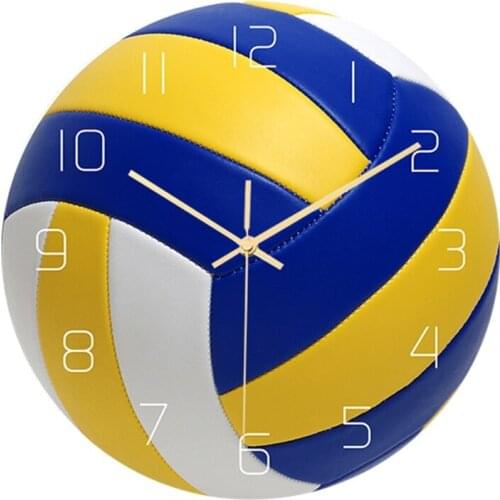Sports Balls Wall Clock Football/Basketball/Volleyball/Baseball/Tennis/Golf Ball Clocks Mute Movement Silent Decor