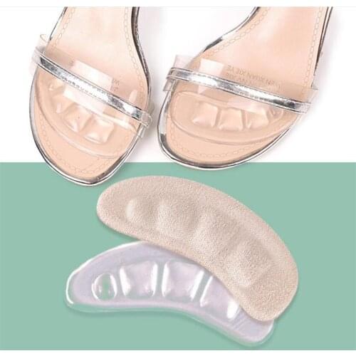 Non-slip Insoles Heel Sticker Silicone Women Elegant Adhesive Feet Care Pads Heel Sticker Heel Liner Grips Crash Insole Patch