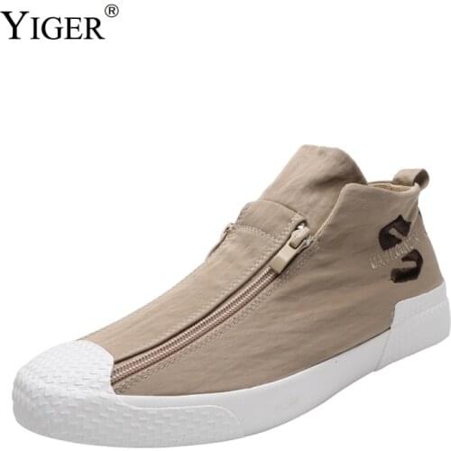 YIGER New Men canvas shoes man lazy shoes Autumn new trend mens casaul shoes male loafers breathable sneakers man canvas 0383