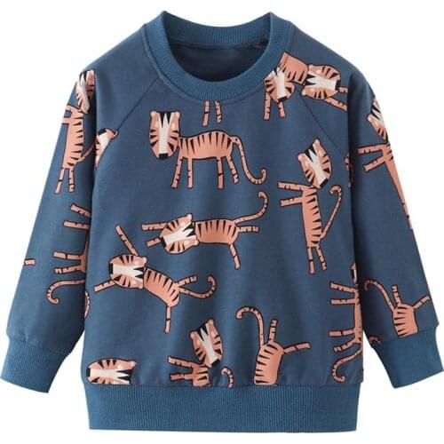 2020 autumn new childrens long-sleeved boy cartoon round neck sweater casual cotton childrens sweater