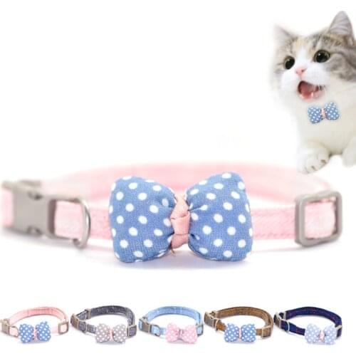 Pet Collar Accessories Cute Bow-Knot Style Dog Collar Small Medium Cats Dogs Traction Pet Single Collar