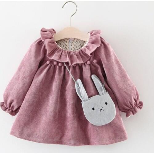 Melario Newborn Baby Girl Dress Spring Princess Dresses For Kids Dress Cartoon Baby Dress With Bag Infant Clothing Toddler Dress