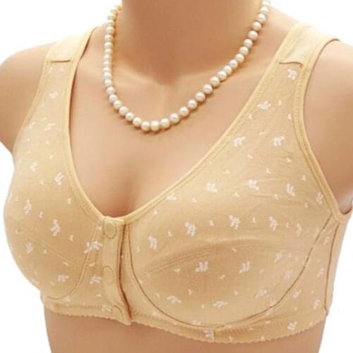 Plus Size Women Bra Front Closure Brassiere Underwear Vest Lingerie Tops Bralette 36-46 A B C Cup