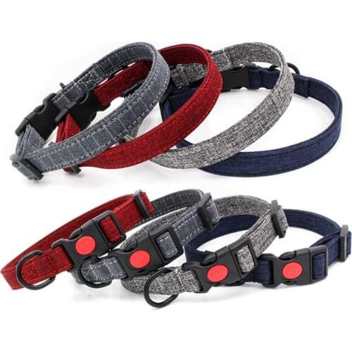 Adjustable Dog Collar Custom Puppy Neck Buckle Strap Belt For Small Medium Large Cat Doggie Necklace