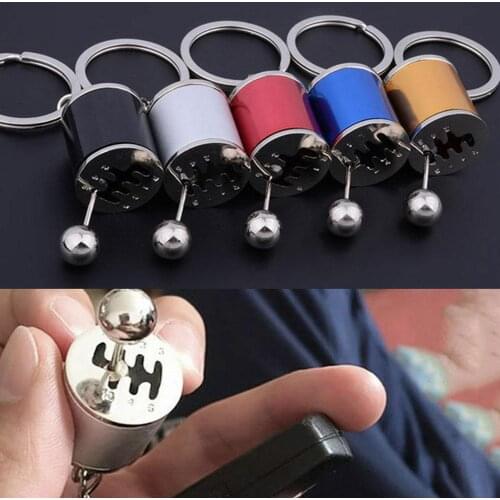Gear Knob Gear Shift Gear Stick Gear Box Metal Key Keyring Car Key Chain Keyfob Ring Gift Chain Car Modification Pendant